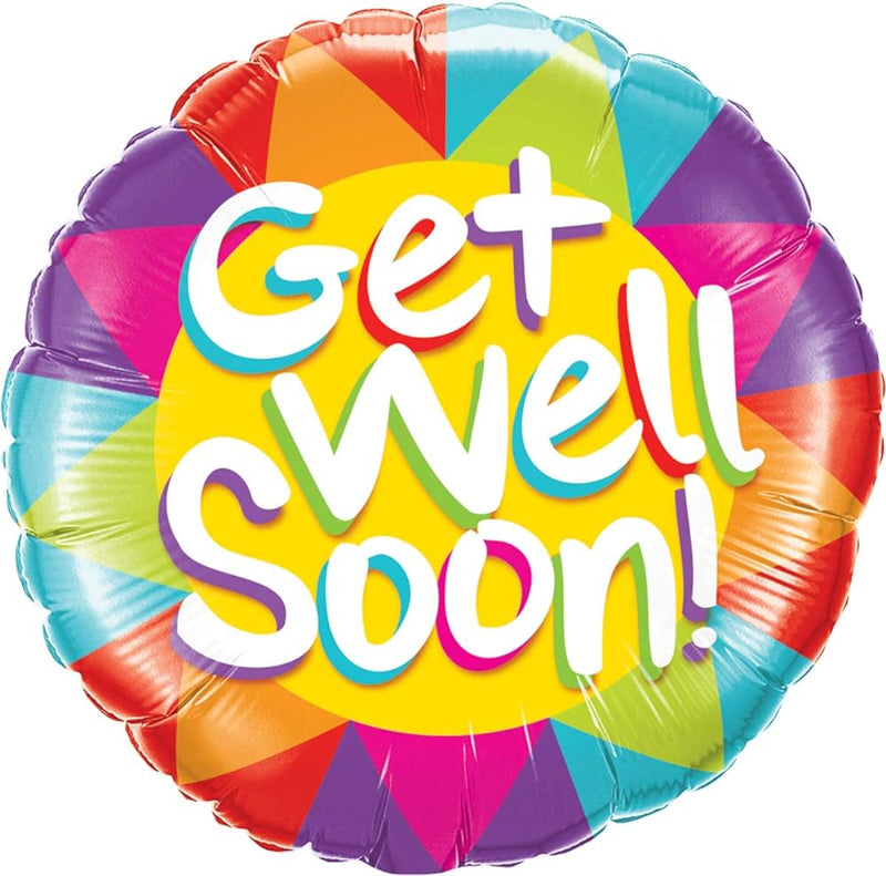 GET WELL SOON SUNSHINE FOIL BALLOON - 18 INCH