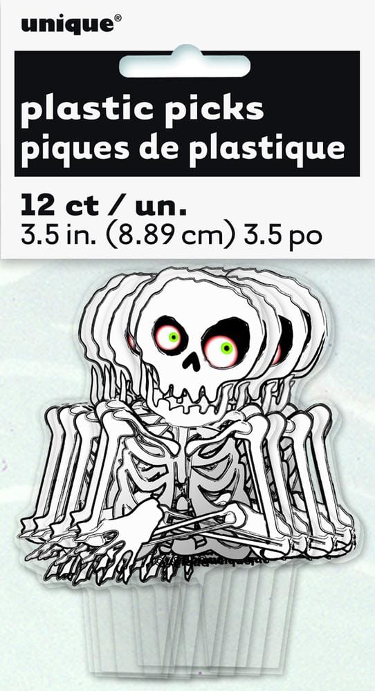 Halloween Skeleton Platsic Cake Toppers