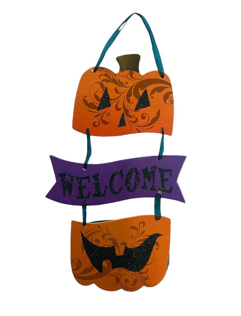 HALLOWEEN DOOR SIGN - WELCOME PUMPKIN