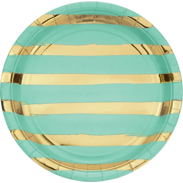 FRESH MINT FOIL BIG PLATES - PACK OF 8 PCS