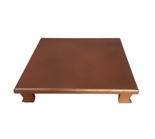 COPPER TRAY COLONIAL FOOT - SQUARE- 20x20x5-1