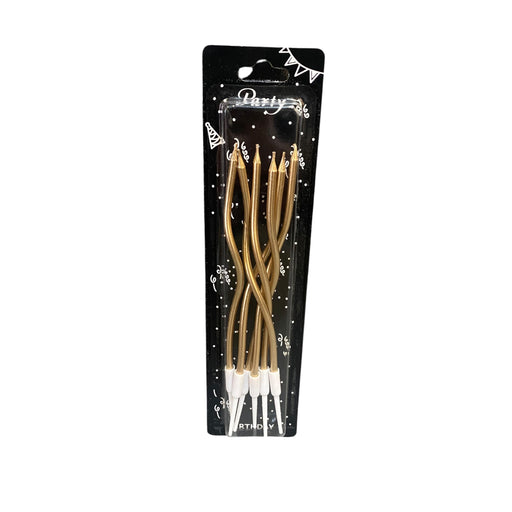 CANDLES 6 PCS SWIRL / CHAMPAIN / COPPER