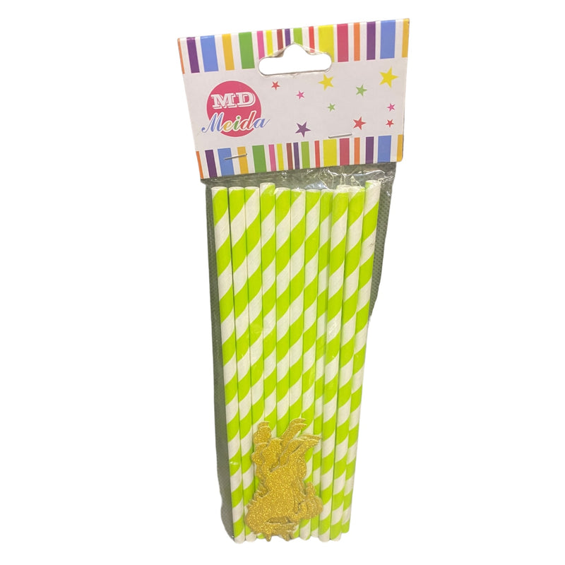 PAPER STRAWS WITH UNICORN MOTIF