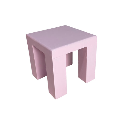 PINK LOW STOOL MAD SQUARE - -SMALL 12x12x12-1