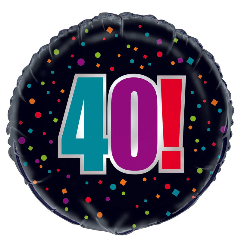 40TH BDAY CHEER FOIL BALLOON