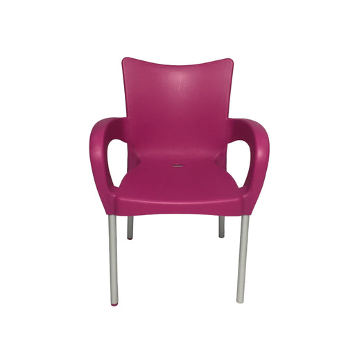 Fushia kids chair with arms-1