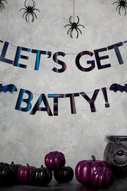 HALLOWEEN Let's Get Batty-Bunting - Let's Get Batty -Iridescent Black